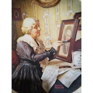 1988 Norman Rockwell Collector’s Plate “Grandma’s Love” Vintage Free Shipping